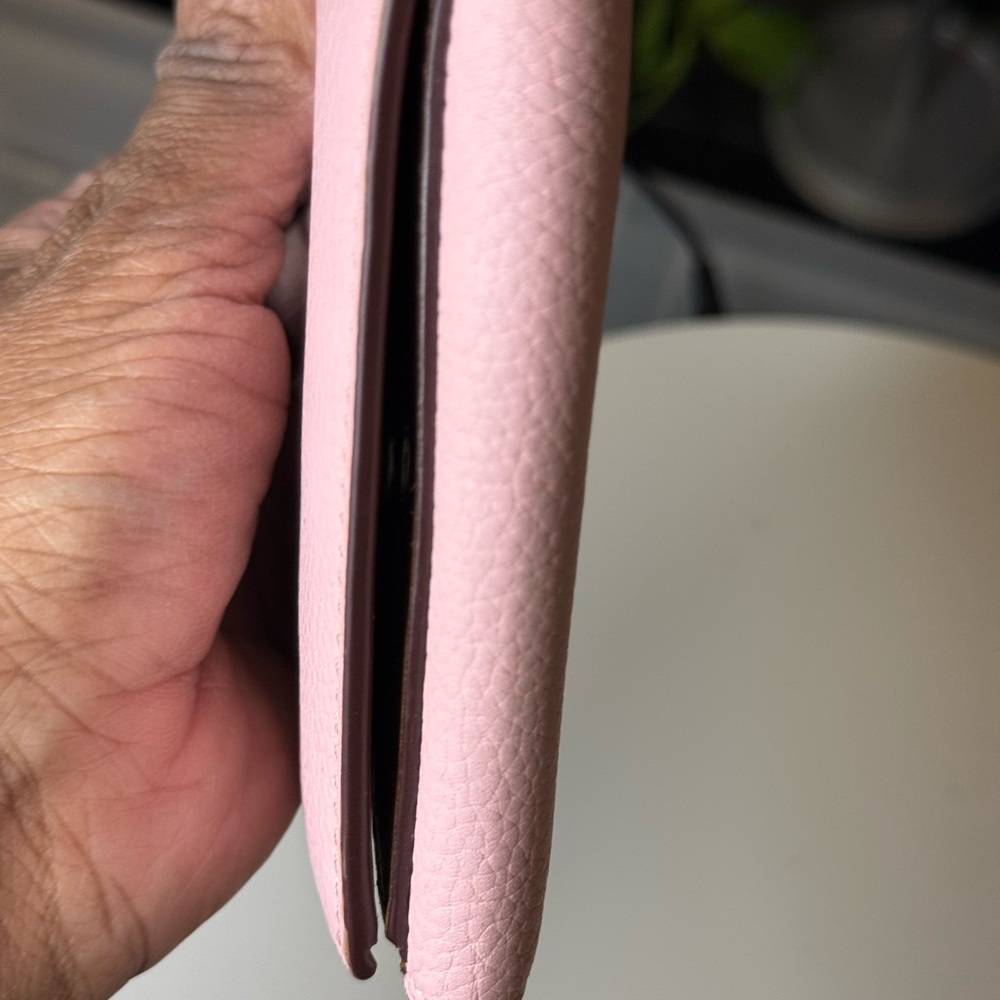Coach Colorblock Tabby Medium Wallet – Pink & Burgundy Leather - Picture 13 of 13